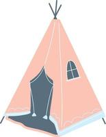tenda barraca pequeno gracinha bebê chuveiro ilustração vetor