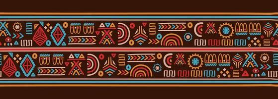 mão desenhado africano desatado padrão, tribal motivos vetor ilustração