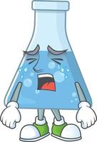 azul químico garrafa desenho animado personagem vetor