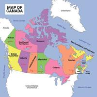 mapa do canadá vetor