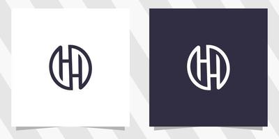 carta hh logotipo Projeto vetor