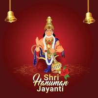 ilustração criativa de fundo de celebração hanuman jayanti vetor