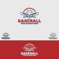 modelo de vetor de design de logotipo de beisebol