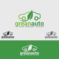 modelo de design de logotipo de auto verde vetor