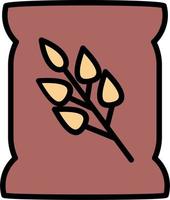ícone de vetor de saco de sementes