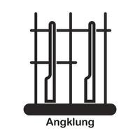 Angklung ícone vetor