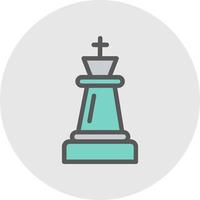 design de ícone de vetor de rei de xadrez