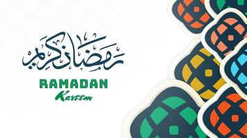 Ramadã kareem projetos. islâmico cumprimento fundo modelo com Ramadã para celebração Projeto. bandeira, cobrir, papel de parede. vetor ilustração.