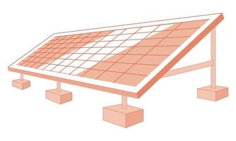 ilustração vetorial de painel solar vetor