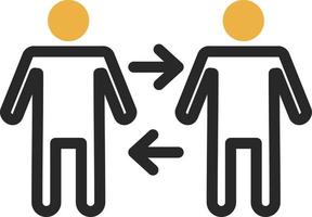 design de ícone de vetor de setas de pessoas