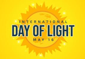 internacional dia do luz em pode 16 ilustração para a importância usar do luminária dentro plano desenho animado mão desenhado para bandeira ou aterrissagem página modelos vetor