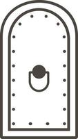 castelo, porta, ícone dentro na moda esboço estilo isolado em branco fundo. porta símbolo para seu rede local projeto, logotipo, aplicativo, ui. vetor ilustração, eps10. - vetor em branco fundo
