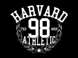 Harvard time do colégio, Projeto camiseta streetwear roupas, vetor tipografia, perfeito para moderno vestuário