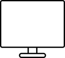 linha vetor ícone monitor, computador. esboço vetor ícone em branco fundo