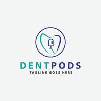 dental podcast logotipo ícone vetor modelo. eps 10.