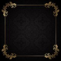 Fundo decorativo preto e dourado vetor