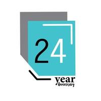 ano aniversário vector template design ilustração caixa azul elegante fundo branco