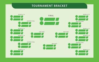 simples verde colori torneio suporte. adequado para Esportes corresponder, torneio, concorrência, e campeonato. vetor