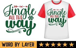 design de camiseta svg de natal vetor