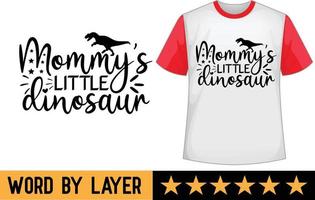 da mamãe pequeno dinossauro SVG t camisa Projeto vetor