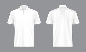 3d branco pólo camisa brincar vetor