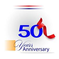 Ilustração de design de modelo vetorial celebração de aniversário de 50 anos vetor