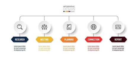 modelo de infográfico de negócios ou marketing. vetor