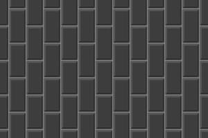 Preto vertical retângulo telha layout. cerâmico ou tijolo parede desatado padronizar. cozinha backsplash ou banheiro cerâmico chão fundo vetor