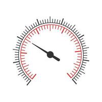 volta medindo escala com seta. gráfico modelo para velocímetro, pressão metro, gás regulador, combustível nível calibre ferramenta vetor