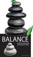 equilibrado conceito com impressão de pedra vetor