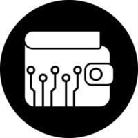 ícone de vetor de carteira eletrônica