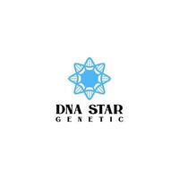 dna Estrela genético logotipo Projeto vetor