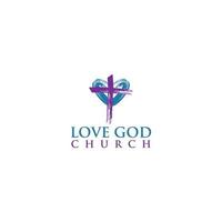 amor Igreja logotipo Projeto vetor