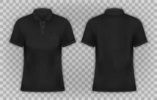 mock up de camisa polo preta 3d vetor