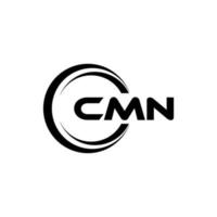 design de logotipo de carta cmn na ilustração. logotipo vetorial, desenhos de caligrafia para logotipo, pôster, convite, etc. vetor