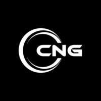 design de logotipo de carta cng na ilustração. logotipo vetorial, desenhos de caligrafia para logotipo, pôster, convite, etc. vetor