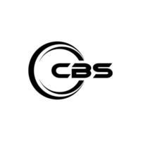 design de logotipo de carta cbs na ilustração. logotipo vetorial, desenhos de caligrafia para logotipo, pôster, convite, etc. vetor