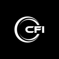 CFI carta logotipo Projeto dentro ilustração. vetor logotipo, caligrafia desenhos para logotipo, poster, convite, etc.