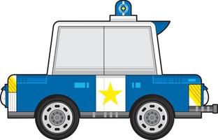 desenho animado polícia carro ilustração vetor