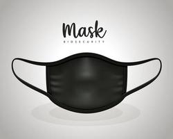 desenho de vetor de máscara médica preta