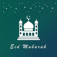 lindo eid Mubarak saudações cartão vetor