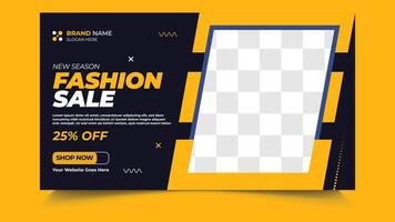 design de modelo de banner da web de venda de moda vetor