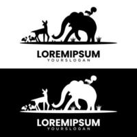 modelo de vetor de design de logotipo animal