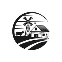 Fazenda logotipo agricultura logotipo vetor modelo