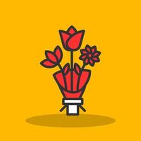 design de ícone de vetor de buquê de flores