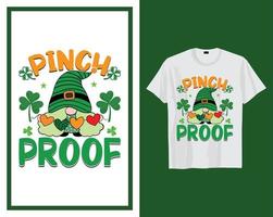 pitada prova st patrick's dia t camisa tipografia Projeto vetor ilustração