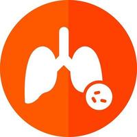 design de ícone de vetor de vírus de pulmões