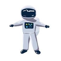 astronauta desenho animado vetor ícone ilustração. Ciência tecnologia ícone conceito isolado Prêmio vetor. plano desenho animado estilo