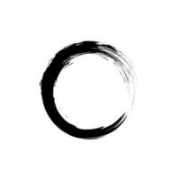 Preto enso zen círculo em branco fundo. vetor ilustração