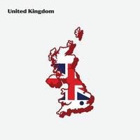 Unidos reino nação bandeira mapa infográfico vetor